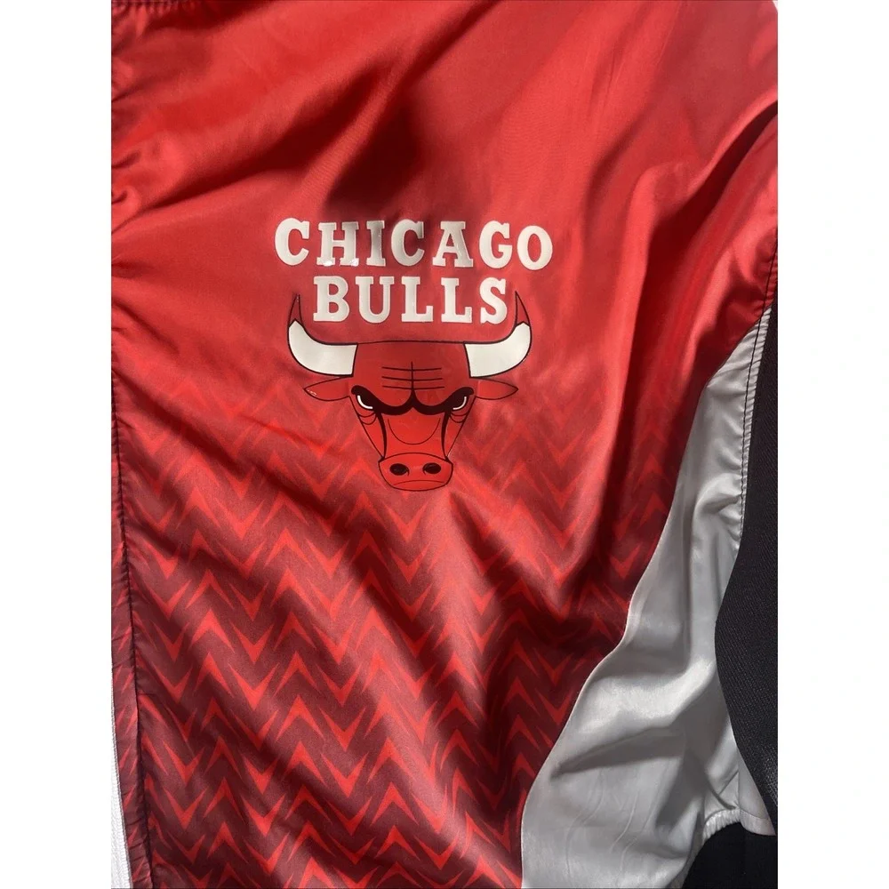 Adidas‎ Chicago Bulls Jacket XL Red Black Full Zip NBA Track Jacket